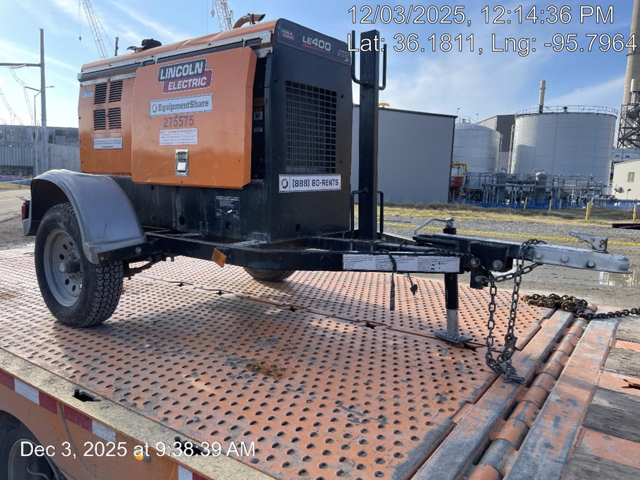 2022 Lincoln Electric LE400 Kubota V1505, Trlr, Cable Rack, Light Kit, ES Decals, T3