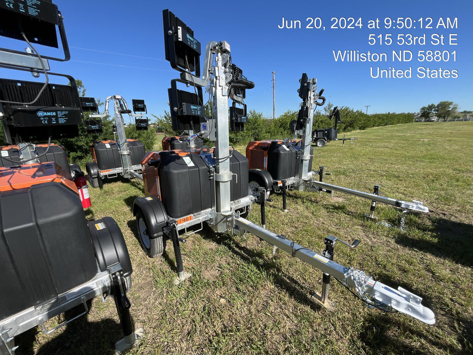 2024 Wanco WLTT-4MM4K Diesel, Deep Sea Controller, Shore Power Plug, Auto Start, (4) 350W LED Floodlights, 4kW Generator, 60 Gal Fuel Tank, 2" Ball, T3