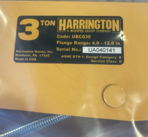 2020 HARRINGTON UBC030