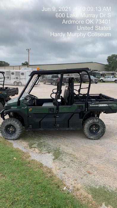 2019 Kawasaki Mule PRO-DXT Standard Options, Backup Alarm, Beacon, Plastic Hard Top, Poly Windshield, Horn Kit