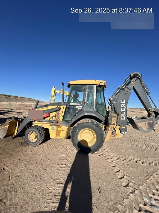 2020 John Deere 310LEP Cab/Heat/Air, 4WD, Standard Stick, Pilot Controls, 2 Way Hydraulics, TAG Manual QC