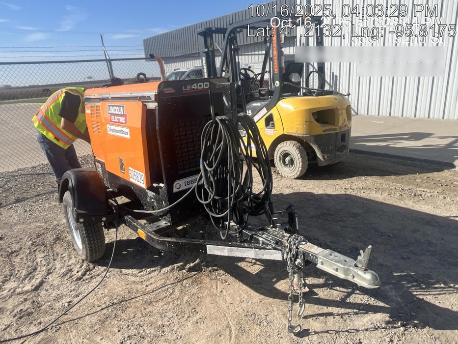 2023 Lincoln Electric LE400 Kubota V1505, Trlr, Cable Rack, Light Kit, ES Decals, T3