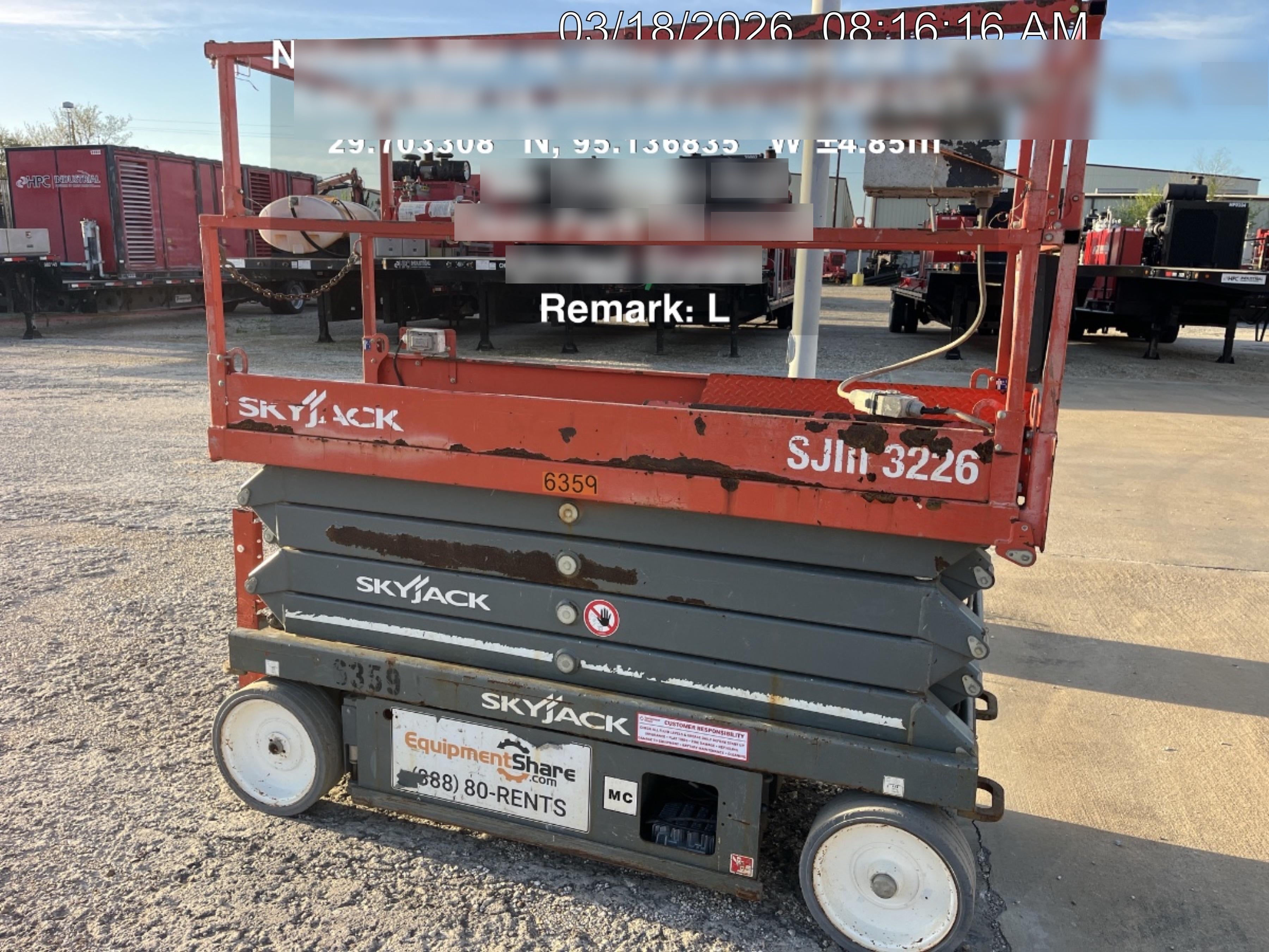 2017 Skyjack SJIII-3226 Skyjack SJ3226, Trojan Battery Set, Extended Warranty 5yr/5k hr
