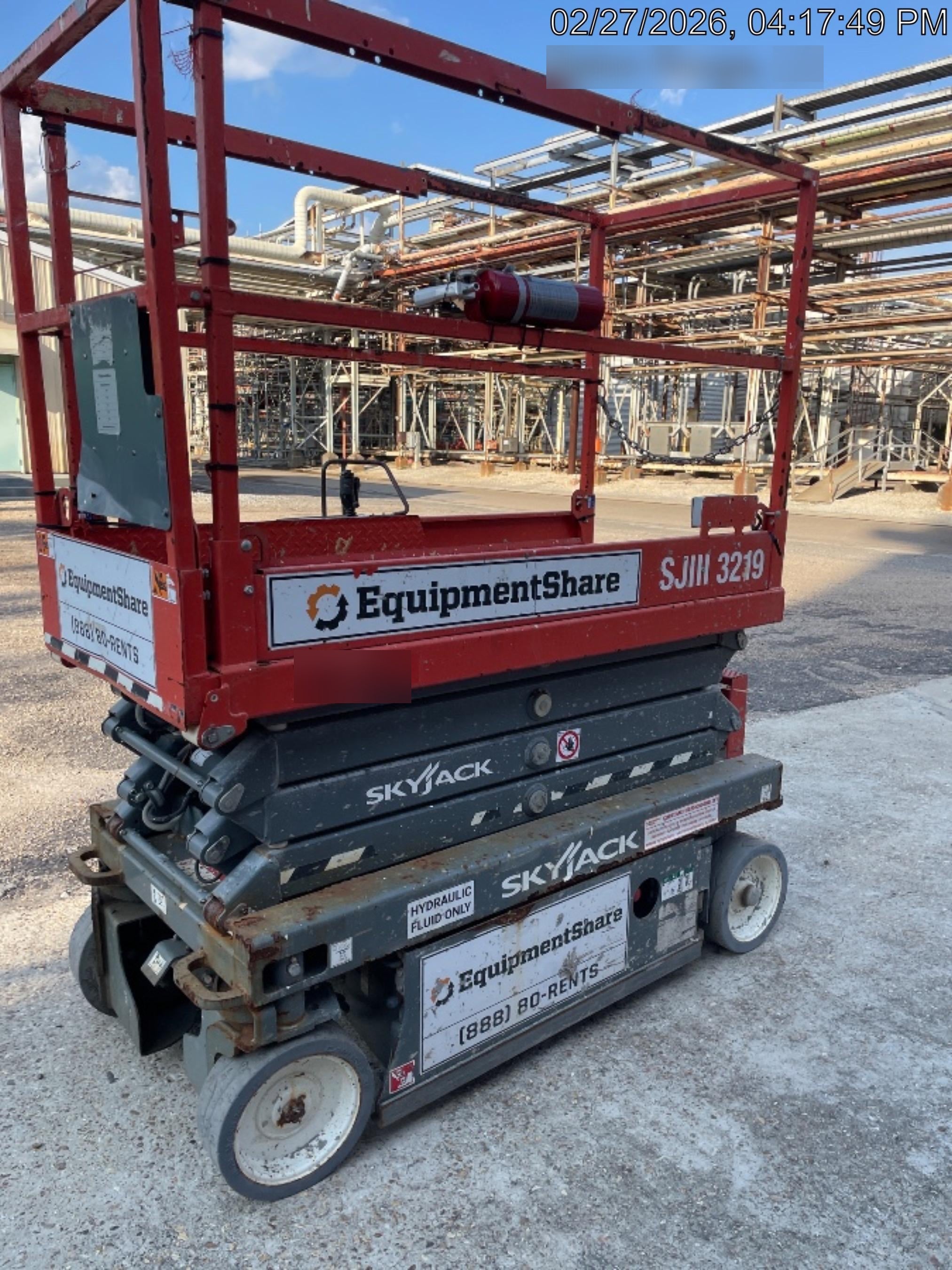 2019 Skyjack SJIII-3219 Standard Options, Trojan Batteries