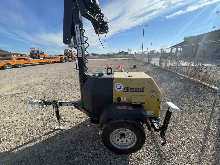 2022 Allmand NLV3GR (4) LED Light Fixture 350W, 23' Vertical Mast, 3kW Prime, Towable, ES Decals, T3