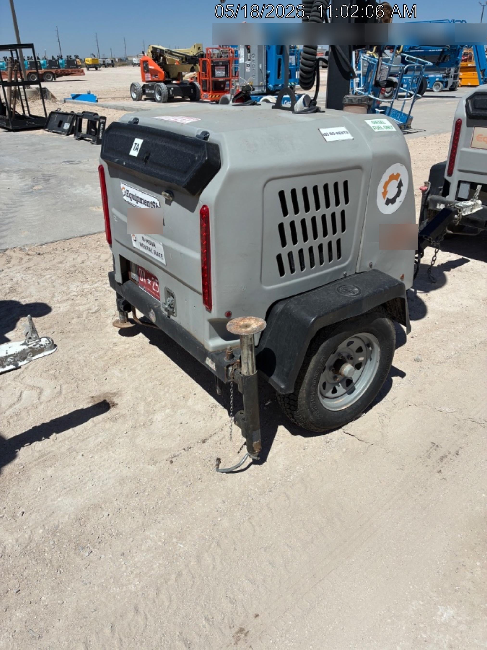 2018 Wacker Neuson LTV6L-MH Wacker Neuson LTV6L Mobile Light Tower w/Fuel Level Sensor Installed