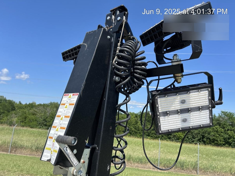 2022 Allmand NLV3GR (4) LED Light Fixture 350W, 23' Vertical Mast, 3kW Prime, Towable, Deep Sea L401, Leveling Jacks, Yanmar T4F 5.8hp