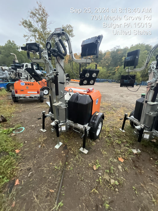 2024 Wanco WLTT-4MM4K Diesel, Deep Sea Controller, Shore Power Plug, Auto Start, (4) 350W LED Floodlights, 4kW Generator, 60 Gal Fuel Tank, 2" Ball, T3