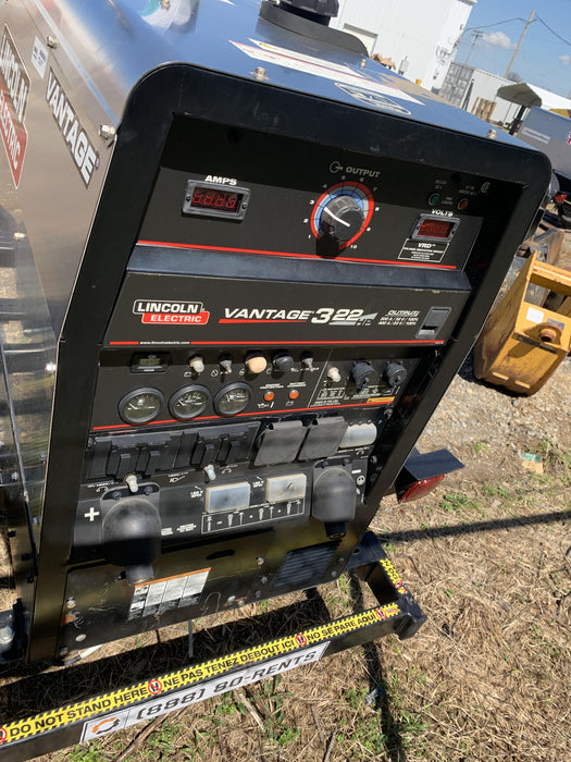 2019 Lincoln Electric Vantage 322 Ready-Pak 3, Two Wheel Trailer, Fender and Light Kit, Cable Rack