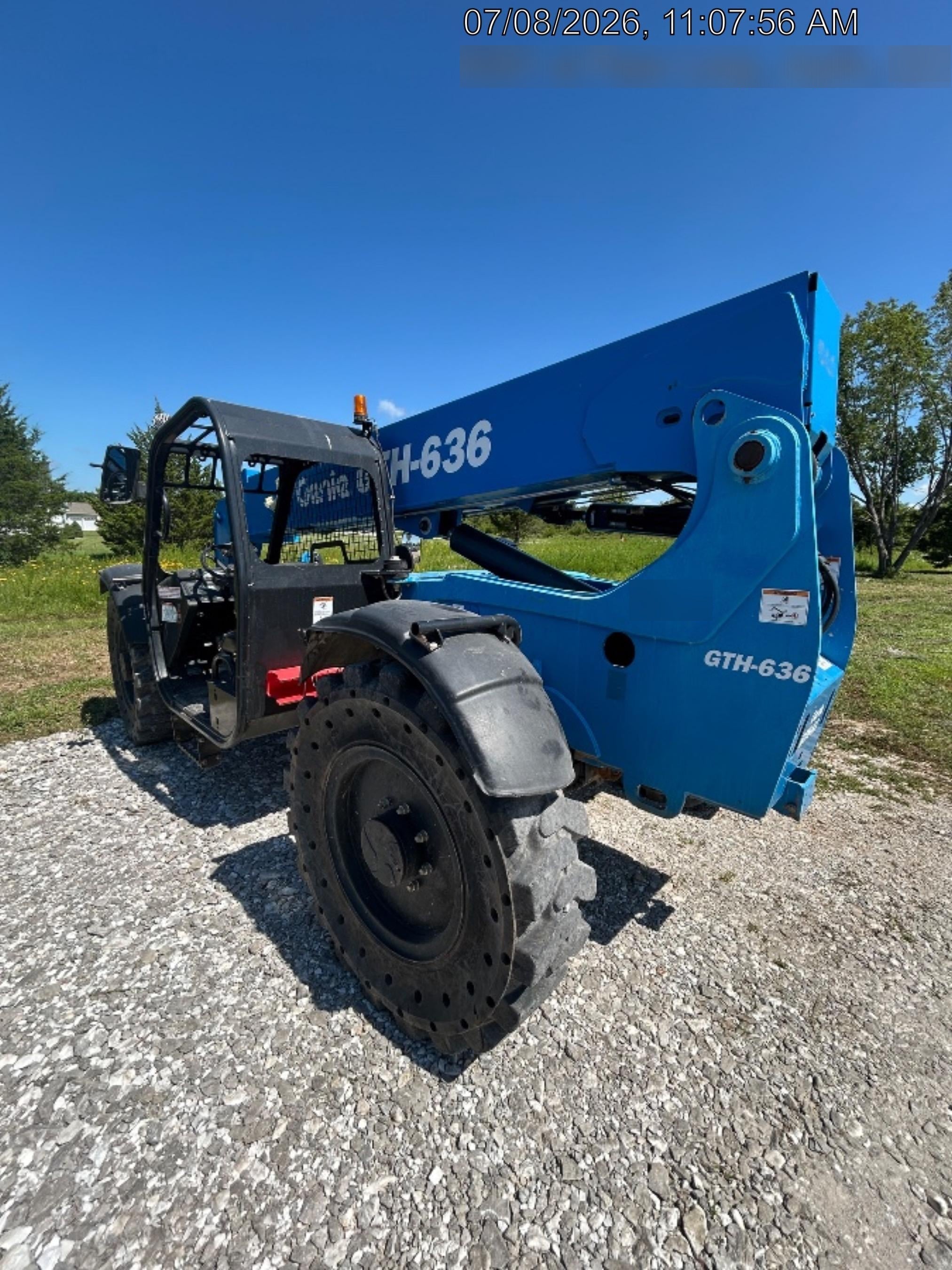 2018 Genie GTH-636 Genie GTH-636 w/Open ROPS, Work Lights, Solid Tires, RH Cab Mesh, Beacon, 48" Carriage and Forks
