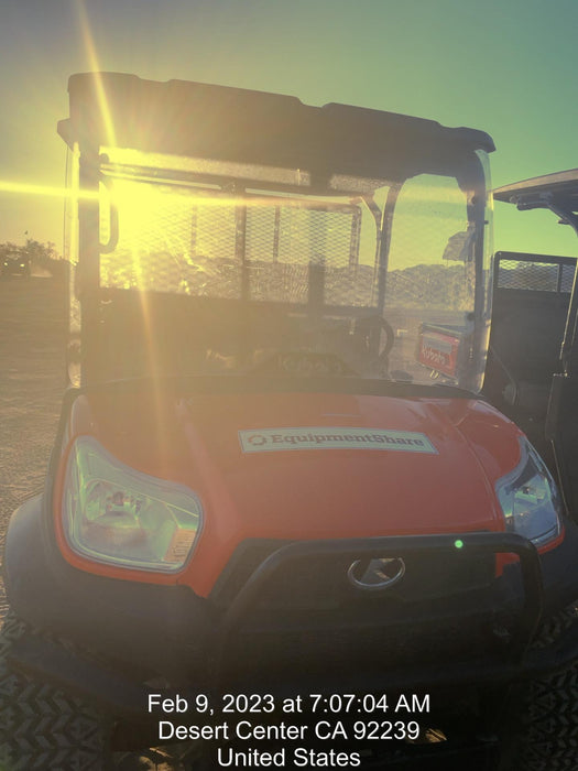 2022 Kubota RTV-X1140W-H Plastic Canopy, Windshield Acrylic Clear, LED Strobe Light, Wire Harness Kit, Back up Alarm