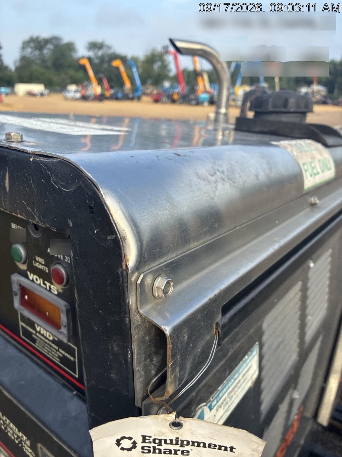 2019 Lincoln Electric Vantage 322 Welder Ready-Pak 3, Two wheel trailer, Fender and Light kit, Cable Rack
