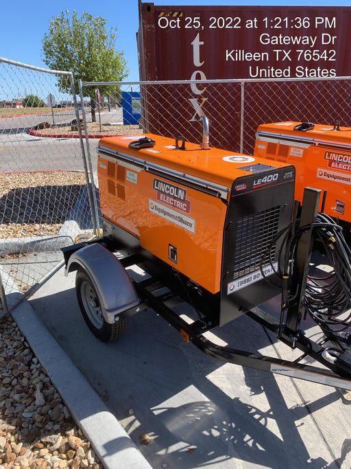 2022 Lincoln Electric LE400 Kubota V1505, Trlr, Cable Rack, Light Kit, ES Decals, T3