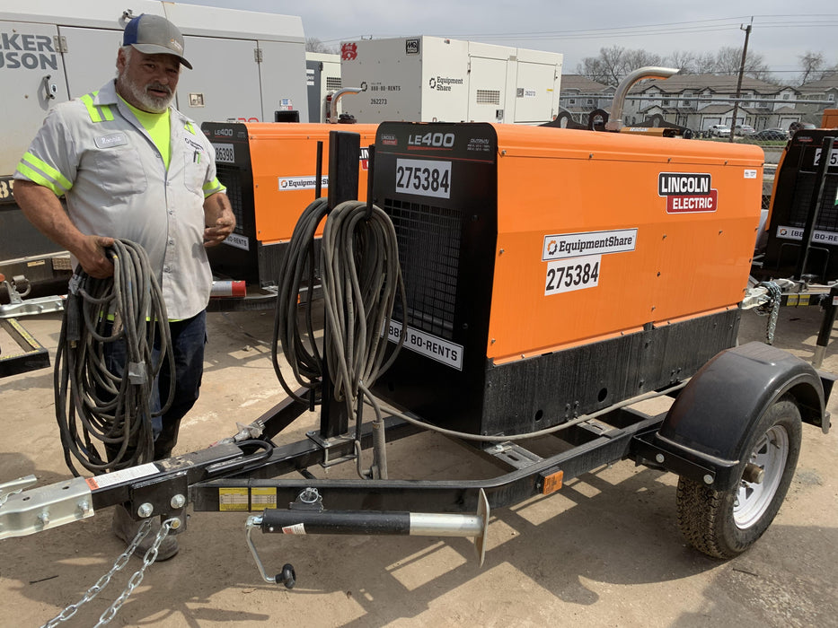 2022 Lincoln Electric LE400 Kubota V1505, Trlr, Cable Rack, Light Kit, ES Decals, T3