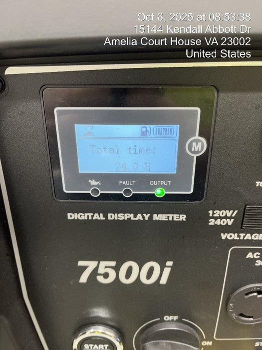 2024 Powerhouse POWERHOUSE7500I Powerhorse Inverter Generator, 7,500 Surge Watts, 6,500 Rated Watts, Electric Start, Gasoline, 6.6 Gal Capacity, Part # 74006