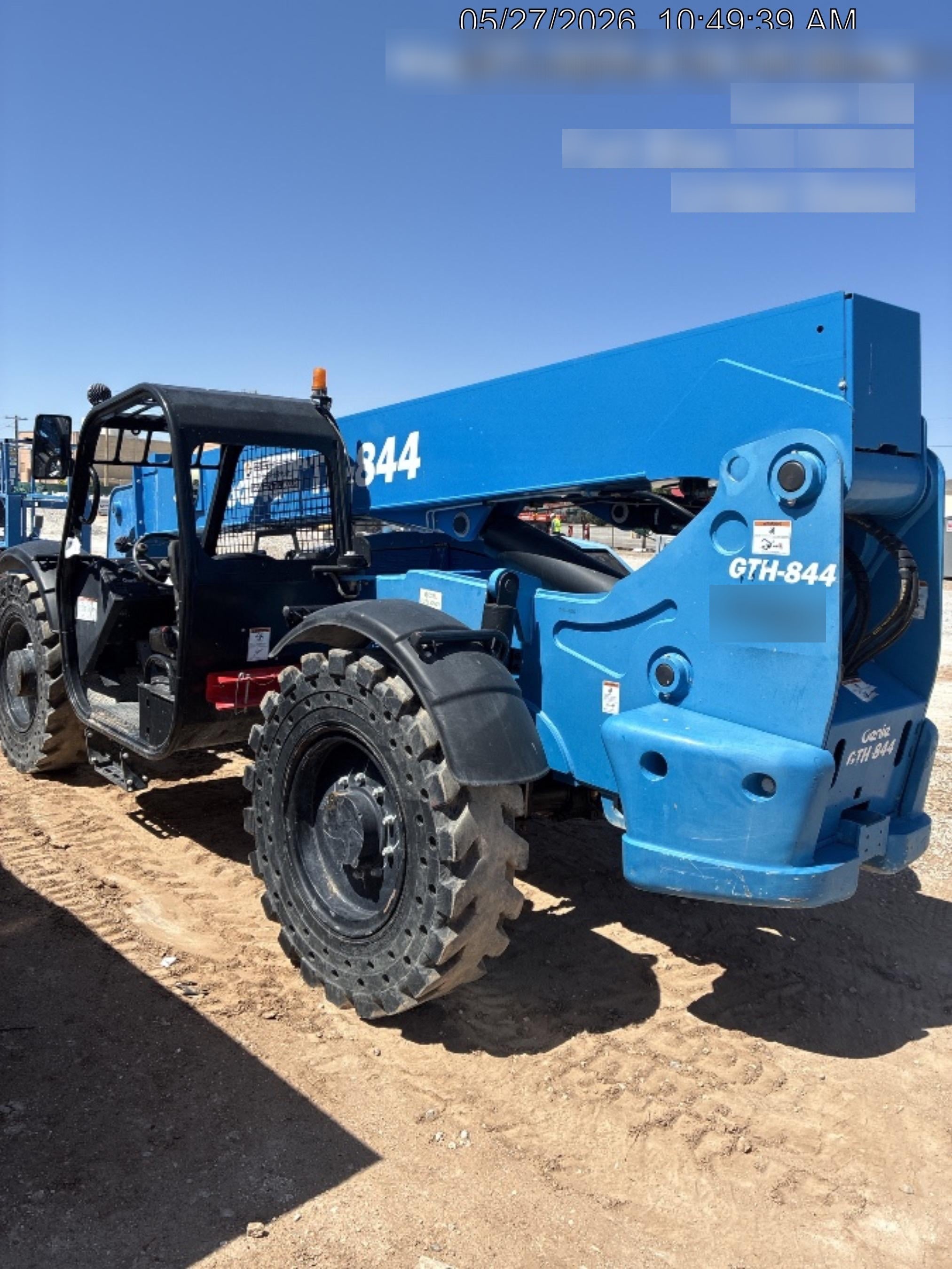 2018 Genie GTH-844 Genie GTH-844 w/ROPS, Work Lights, Solid Tires, RH Cab Mesh, Beacon, 60" Carriage and Forks