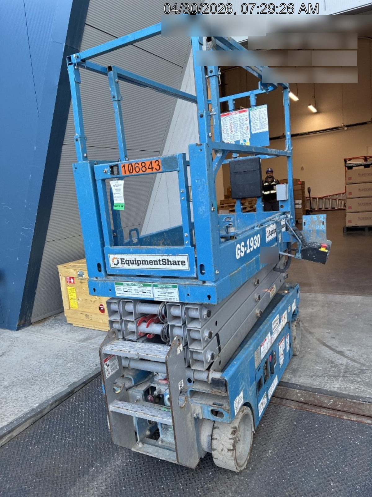 2020 Genie GS-1930 Solid Non Marking Tires, Beacon, Folding rails with half height swing gate, 800W Inverter
