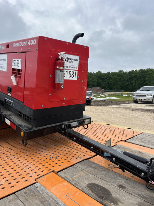 2022 Shindaiwa DGW400MDL Kubota D902 Engine, 23 HP, Dual Op Welder, Wire, Arc, Droop Stick, Tig, and CC Stick Functionality, Simulphase, 3 Phase and 1 Phase Gen Output, Single Axle NB Trlr, Slr Trckl Chrg 12V 12W, Fire Ext