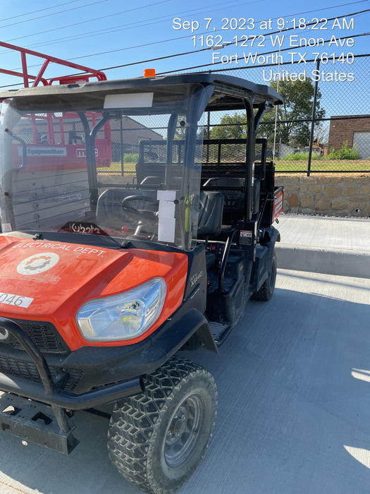 2022 Kubota RTV-X1140W-H Plastic Canopy, Windshield Acrylic Clear, LED Strobe Light, Wire Harness Kit, Back up Alarm