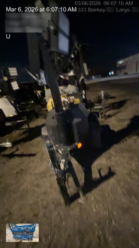2022 Allmand NLV3GR (4) LED Light Fixture 350W, 23' Vertical Mast, 3kW Prime, Towable, Deep Sea L401, Leveling Jacks, Yanmar T4F 5.8hp