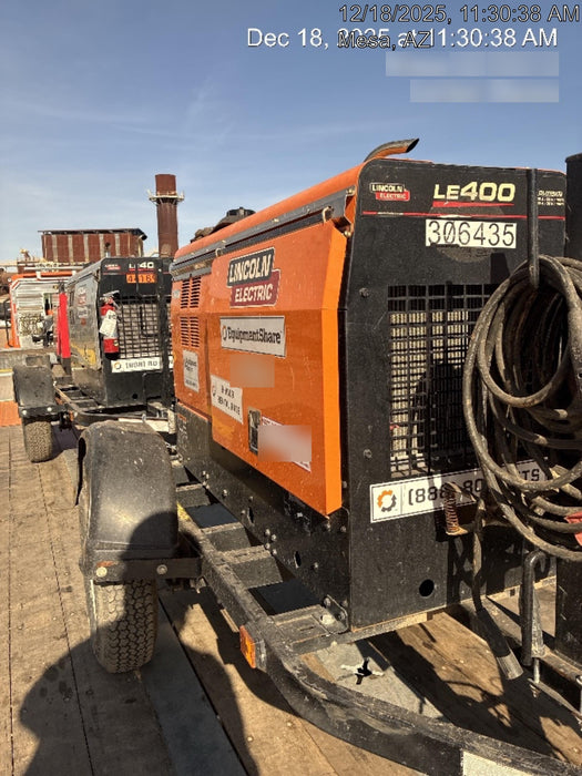 2023 Lincoln Electric LE400 Kubota V1505, Trlr, Cable Rack, Light Kit, ES Decals, T3