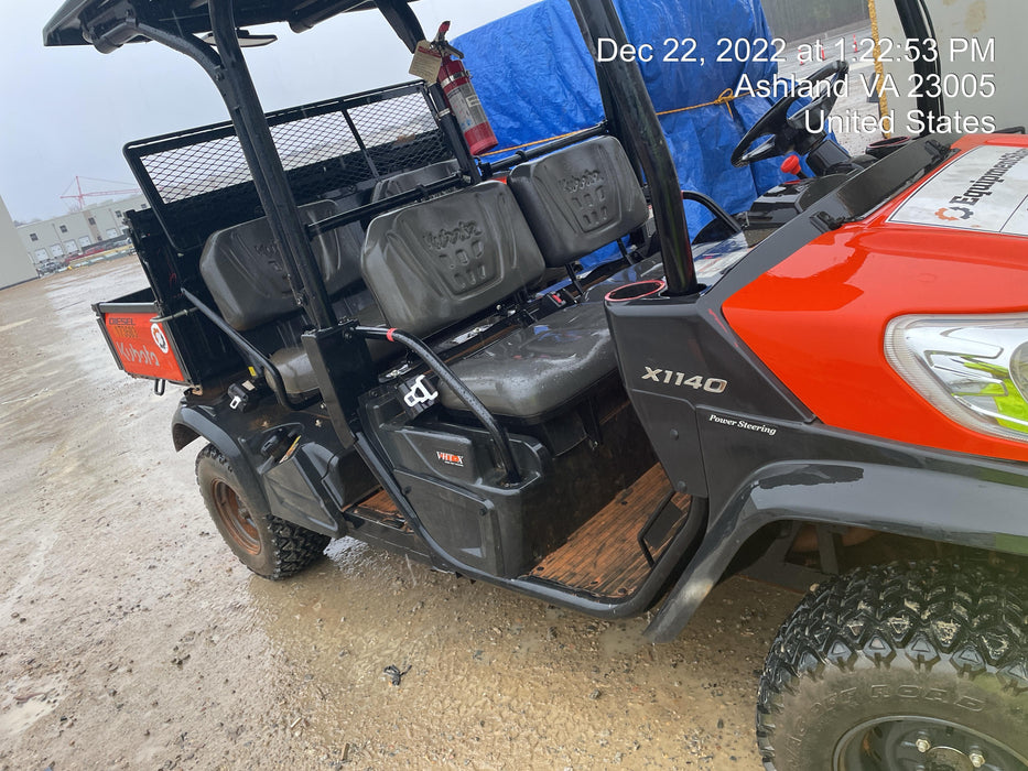 2021 Kubota RTV-X1140W-H Plastic Canopy, Windshield Acrylic Clear, LED Strobe Light, Wire Harness Kit, Back up Alarm