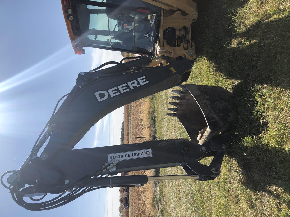 2020 John Deere 410L - Extendable Stick Cab/Heat/Air, 4WD, Extendable Stick, Pilot Controls, 2 Way Hydraulics, TAG Manual QC