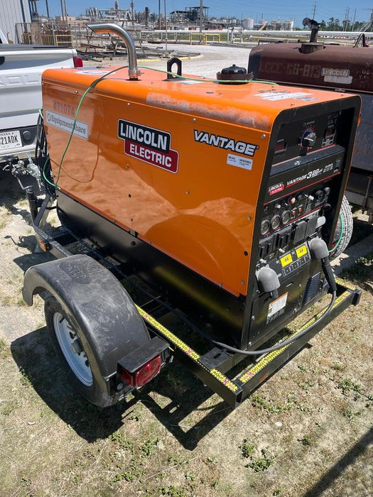 2024 Lincoln Electric Vantage 322 Welder Ready-Pak 3, Two wheel trailer, Fender and Light kit, Cable Rack, Orange