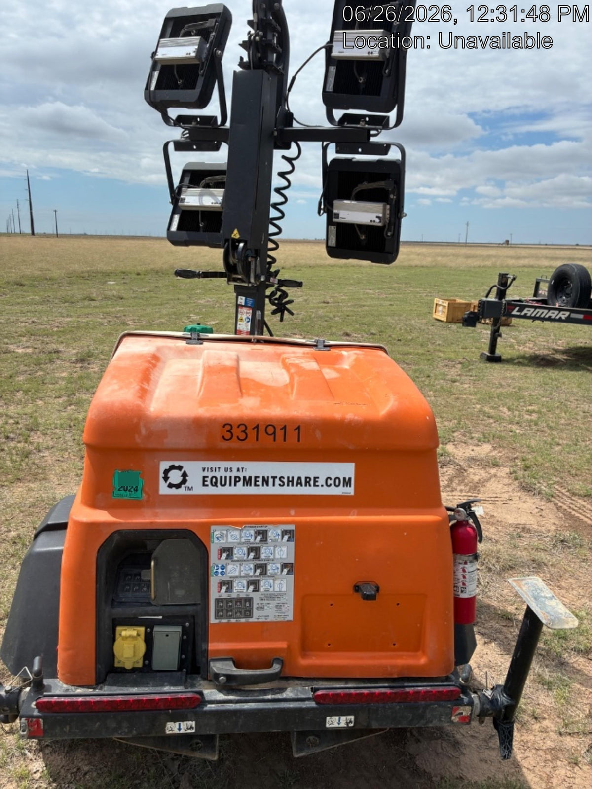 2023 Generac MLT2 Diesel, Flex Switch 120V Input, Powerzone Controller, (4) 320W LED Lights, 4kW Generator, 39.9 Gal Fuel Tank, 2" Ball, T3
