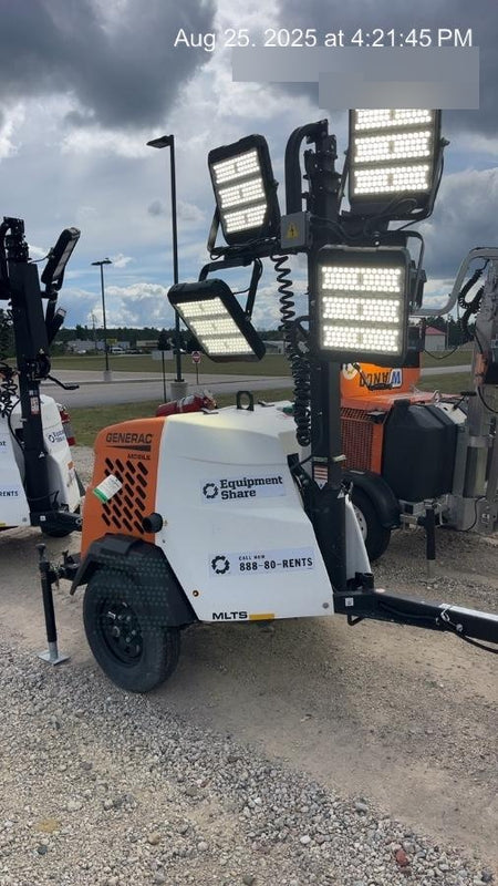 2024 Generac MLT2 Diesel, Flex Switch 120V Input, Powerzone Controller, 
(4) 320W LED Lights, 4kW Generator, 39.9 Gal Fuel Tank, 2" Ball, T3