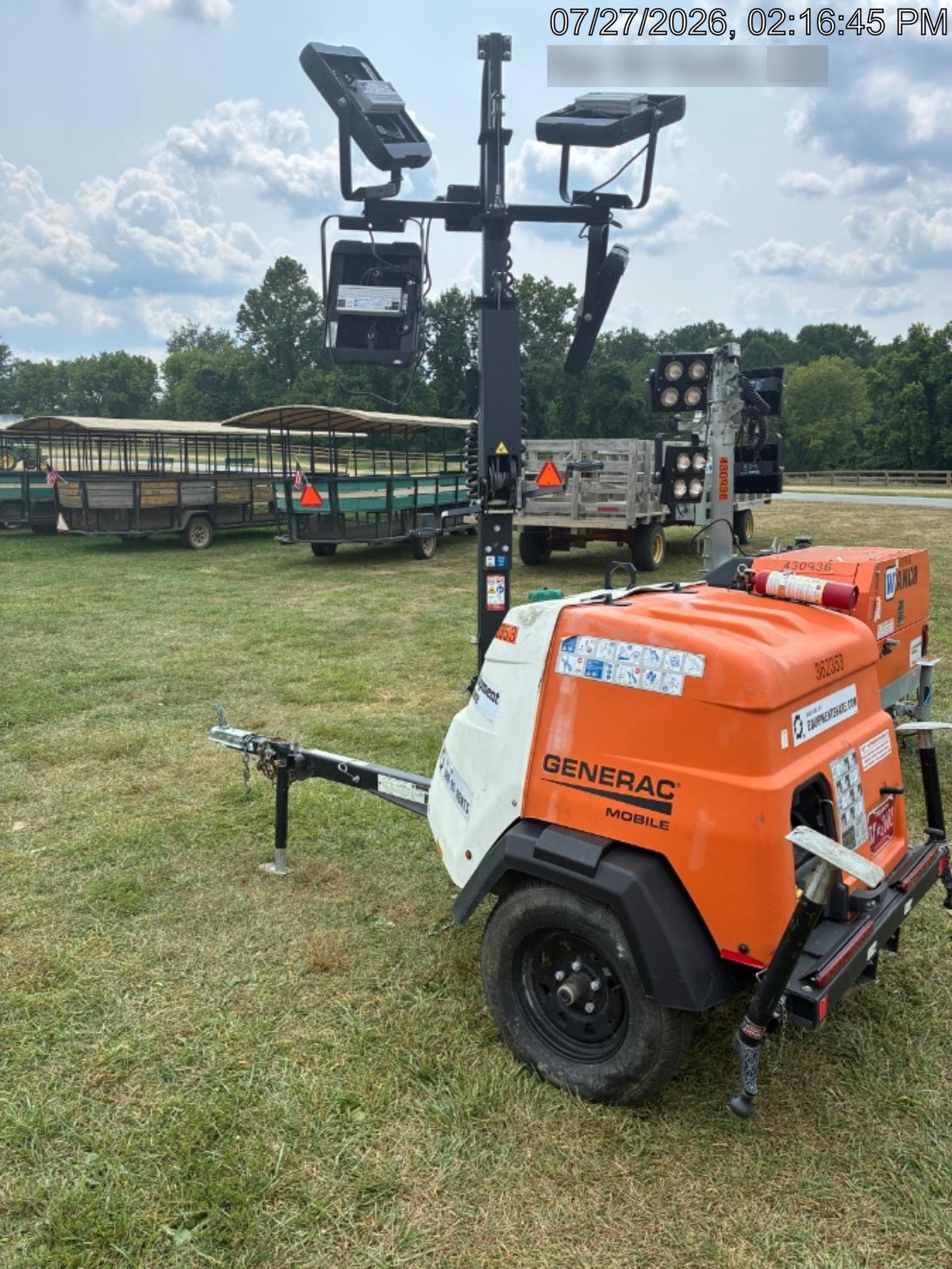 2023 Generac MLT2 Diesel, Flex Switch 120V Input, Powerzone Controller, 
(4) 320W LED Lights, 4kW Generator, 39.9 Gal Fuel Tank, 2" Ball, T3