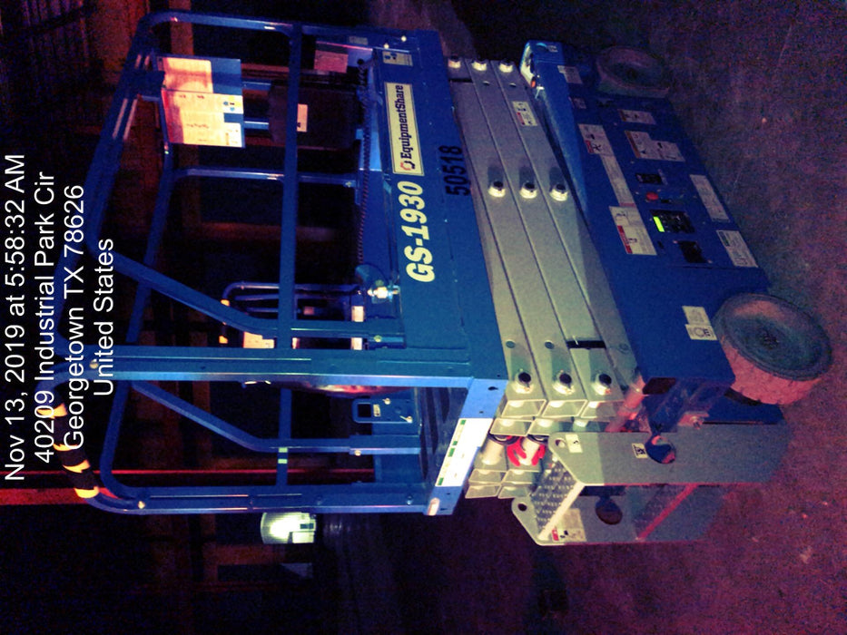 2019 Genie GS-1930 Fixed Rails with Chain Entry