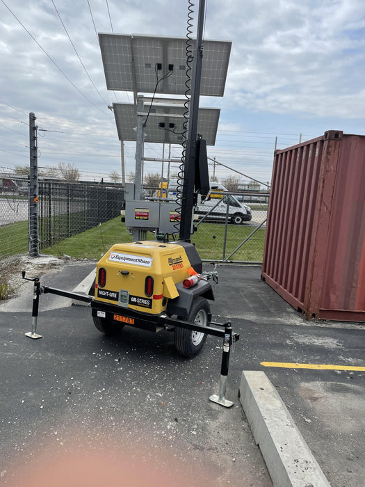 2022 Allmand NLV3GR (4) LED Light Fixture 350W, 23' Vertical Mast, 3kW Prime, Towable, Deep Sea L401, Leveling Jacks, Yanmar T4F 5.8hp