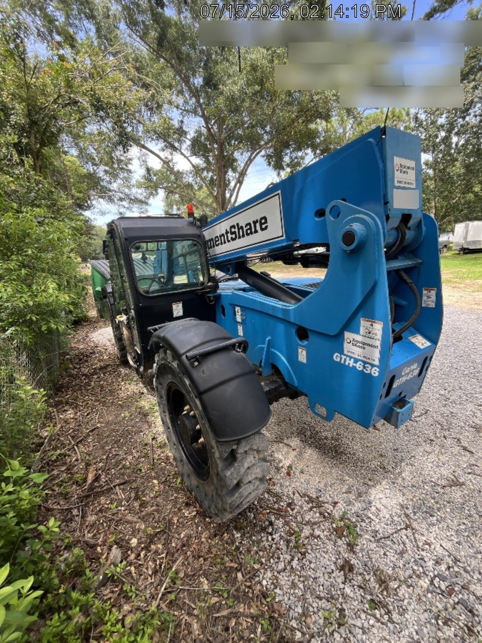 2020 Genie GTH-636 Cab/Heat/Air, Solid Tires, Work Lights, Beacon, Aux Hydraulics, Back up Alarm