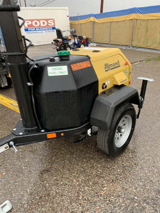 2022 Allmand NLV3GR (4) LED Light Fixture 350W, 23' Vertical Mast, 3kW Prime, Towable, ES Decals, T3