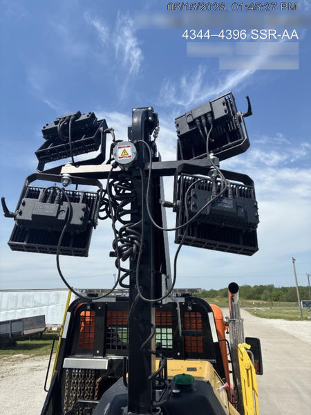 2022 Allmand NLV3GR (4) LED Light Fixture 350W, 23' Vertical Mast, 3kW Prime, Towable, ES Decals, T3