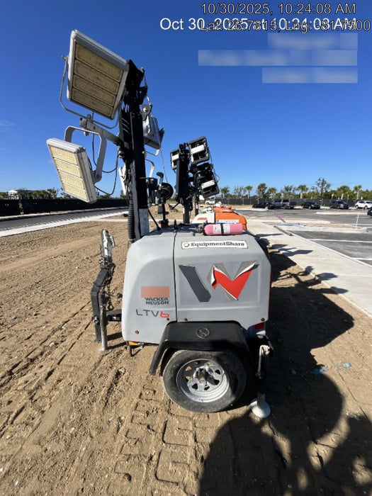 2019 Wacker Neuson LTV6L-MH Wacker Neuson LTV6L Mobile Light Tower w/Fuel Level Sensor Installed