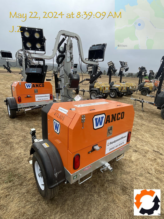 2024 Wanco WLTT-4MM4K Diesel, Deep Sea Controller, Shore Power Plug, Auto Start, (4) 350W LED Floodlights, 4kW Generator, 60 Gal Fuel Tank, 2" Ball, T3