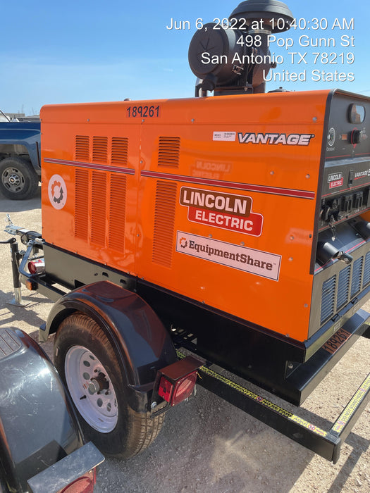 2021 Lincoln Electric Vantage 549X Ready Pak 3, ORANGE (includes trailer, cable rack, fender light kit)