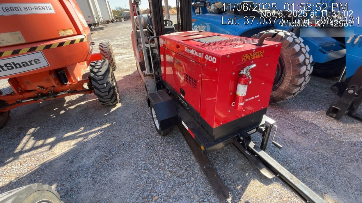 2023 Shindaiwa DGW400MDL Kubota D902 Engine, 23 HP, Dual Op Welder, Wire, Arc, Droop Stick, Tig, and CC Stick Functionality, Simulphase, 3 Phase and 1 Phase Gen Output, Single Axle NB Trlr, Slr Trckl Chrg 12V 12W, Fire Ext