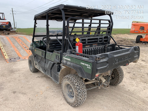 Kawasaki Mule PRO-DXT Standard Options, Backup Alarm, Beacon, Plastic Hard Top, Poly Windshield, Horn Kit