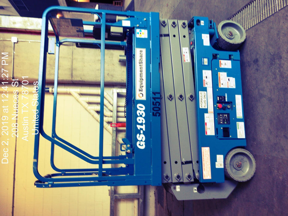 2019 Genie GS-1930 Fixed Rails with Chain Entry