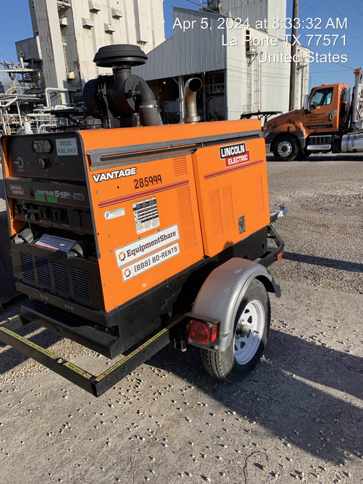 2022 Lincoln Electric Vantage 549X Crosslink Technology, Trailer Mounted, ES Decals, T3