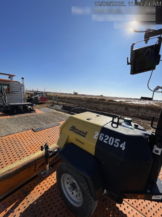 2022 Allmand NLV3GR (4) LED Light Fixture 350W, 23' Vertical Mast, 3kW Prime, Towable, ES Decals, T3