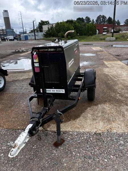 2019 Lincoln Electric Vantage 322 Ready-Pak 3, Two Wheel Trailer, Fender and Light Kit, Cable Rack