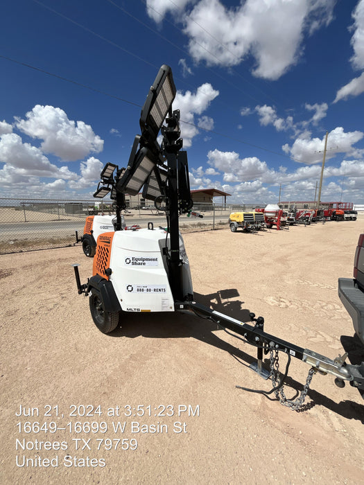 2024 Generac MLT2 Diesel, Flex Switch 120V Input, Powerzone Controller, 
(4) 320W LED Lights, 4kW Generator, 39.9 Gal Fuel Tank, 2" Ball, T3