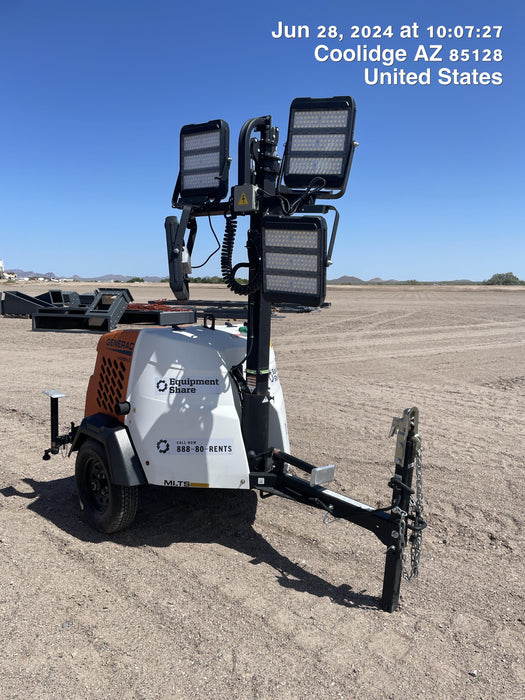 2024 Generac MLT2 Diesel, Flex Switch 120V Input, Powerzone Controller, 
(4) 320W LED Lights, 4kW Generator, 39.9 Gal Fuel Tank, 2" Ball, T3