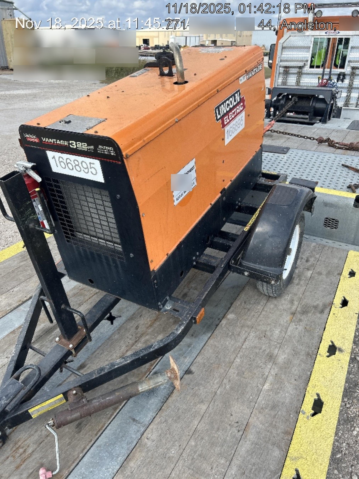 2021 Lincoln Electric Vantage 322 Vantage 322 Ready Pak 3 w/ Decals, ORANGE (includes trailer, cable rack, fender light kit) NO Telematics