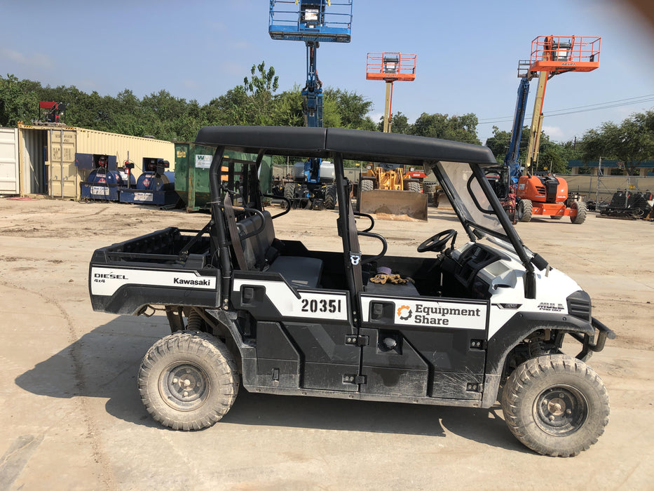 2018 Kawasaki MULE PRO-DX Kawasaki Mule 4x4 Diesel UTV w/Hard Top, Windshield, Beacon, Backup Alarm, ES Keypad/Hardware Installed
