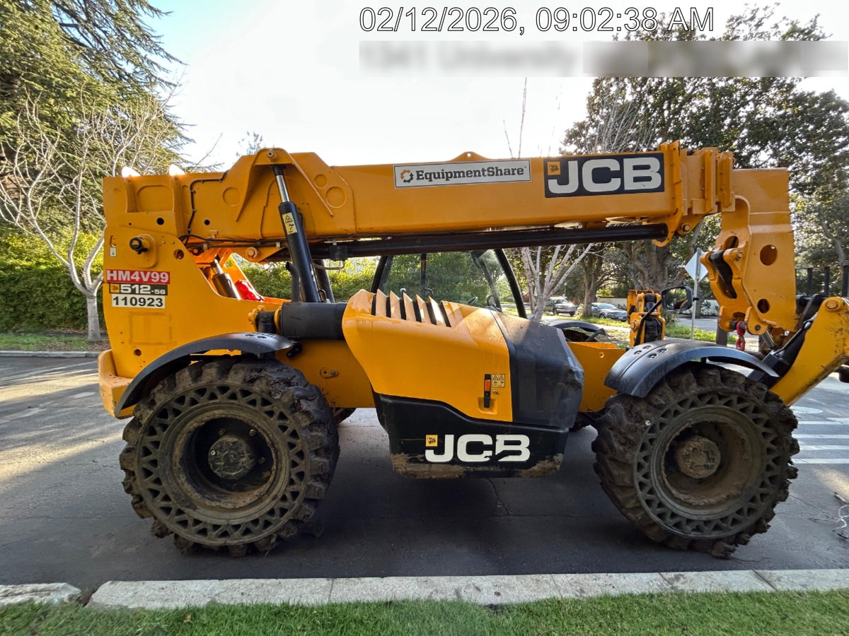 2020 JCB 512-56 Canopy, 74Hp, Solid Tires, Work Lights, Beacon, Aux Hydraulics, Back up Alarm, Lifting Eye, ES Decals